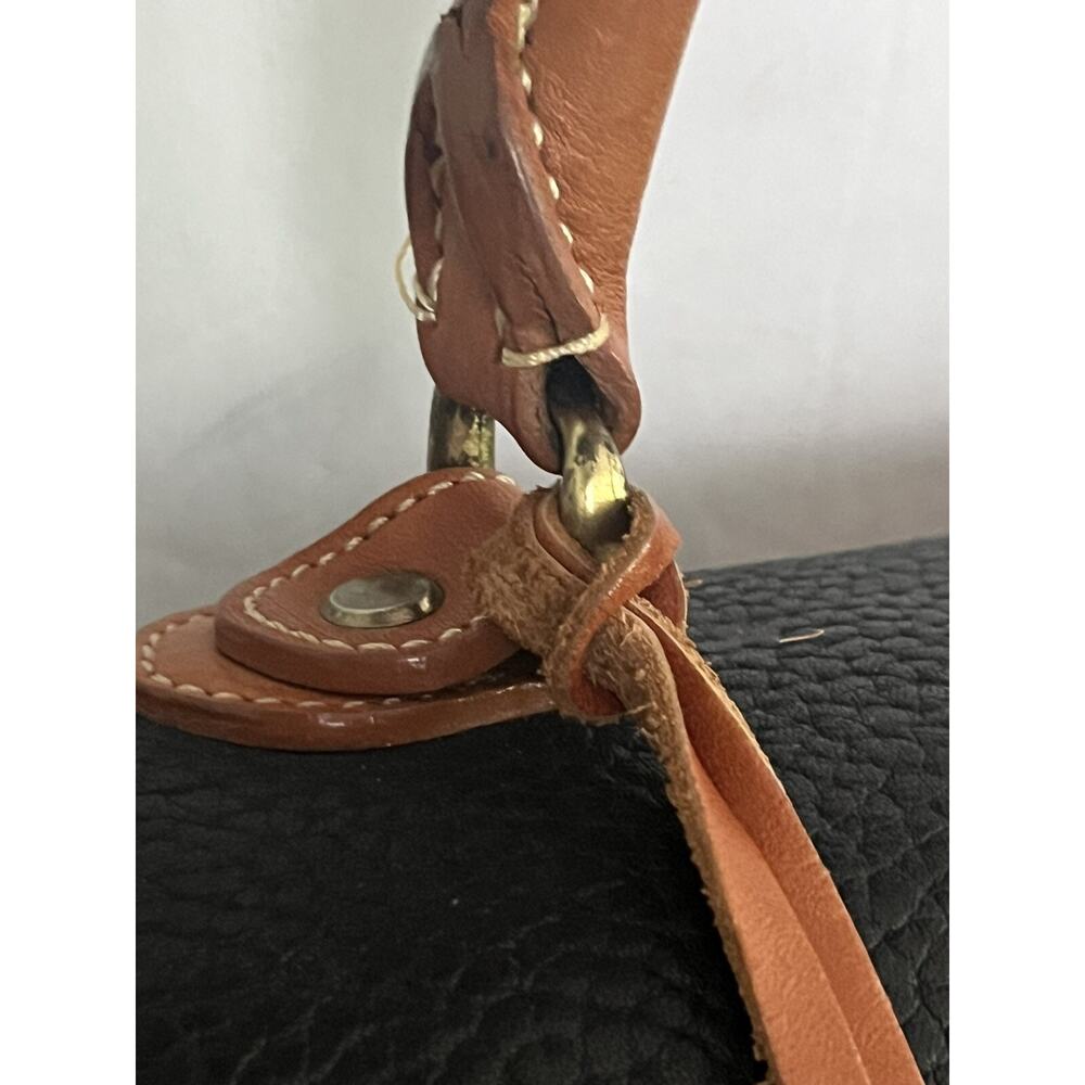 Vintage Dooney & Bourke Medium Essex Carrier Black Satchel Tote Doctor Bag - Picture 14 of 16